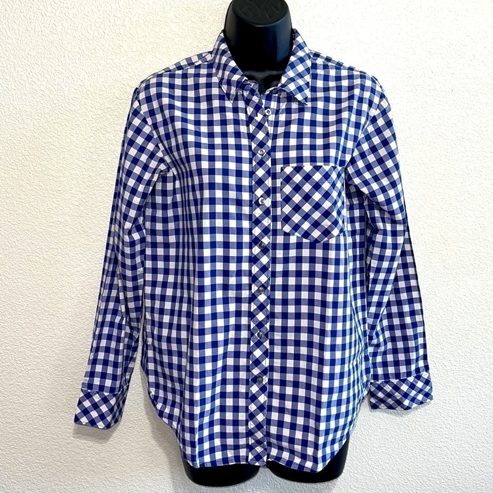 Eliot Blue & White Checker Woman Shirt